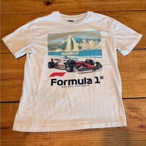 Formula 1 Racing Division White Kids T-Shirt